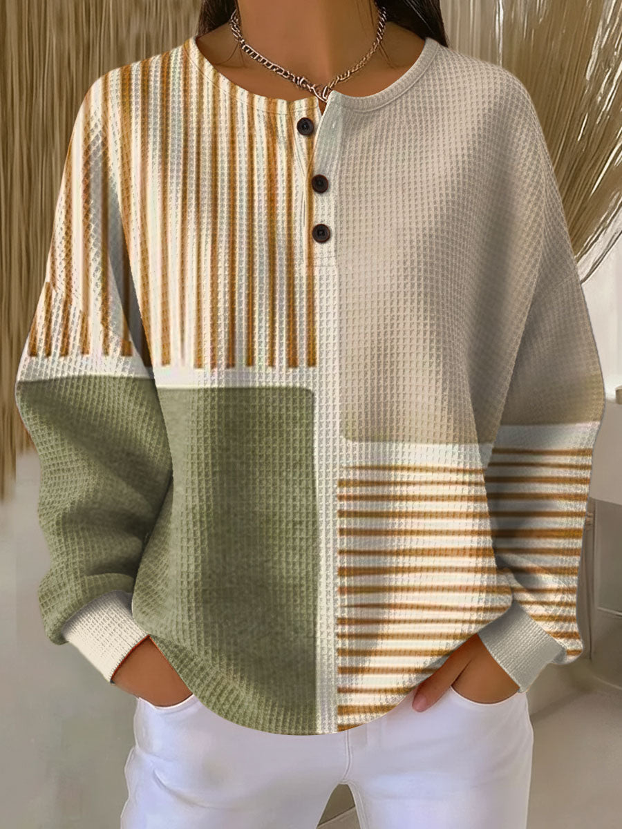 Women's Double Waffle-Knit Jumper