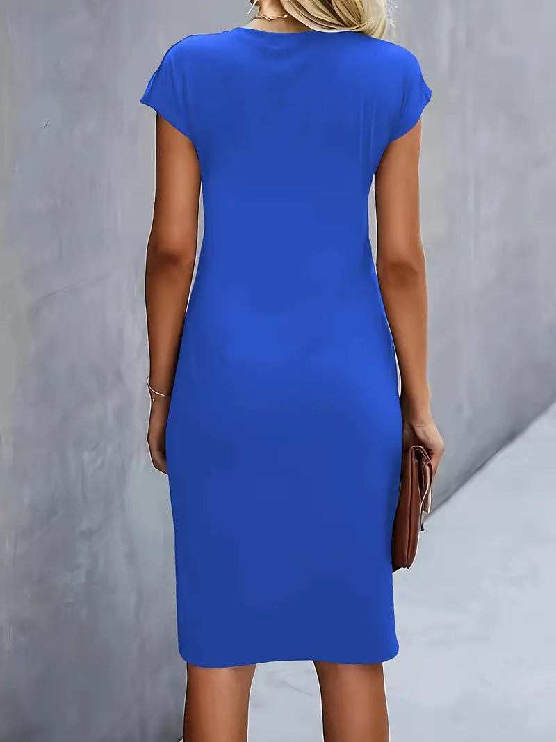 Katie | Womens Classic Short Sleeve Bodycon Dress 8