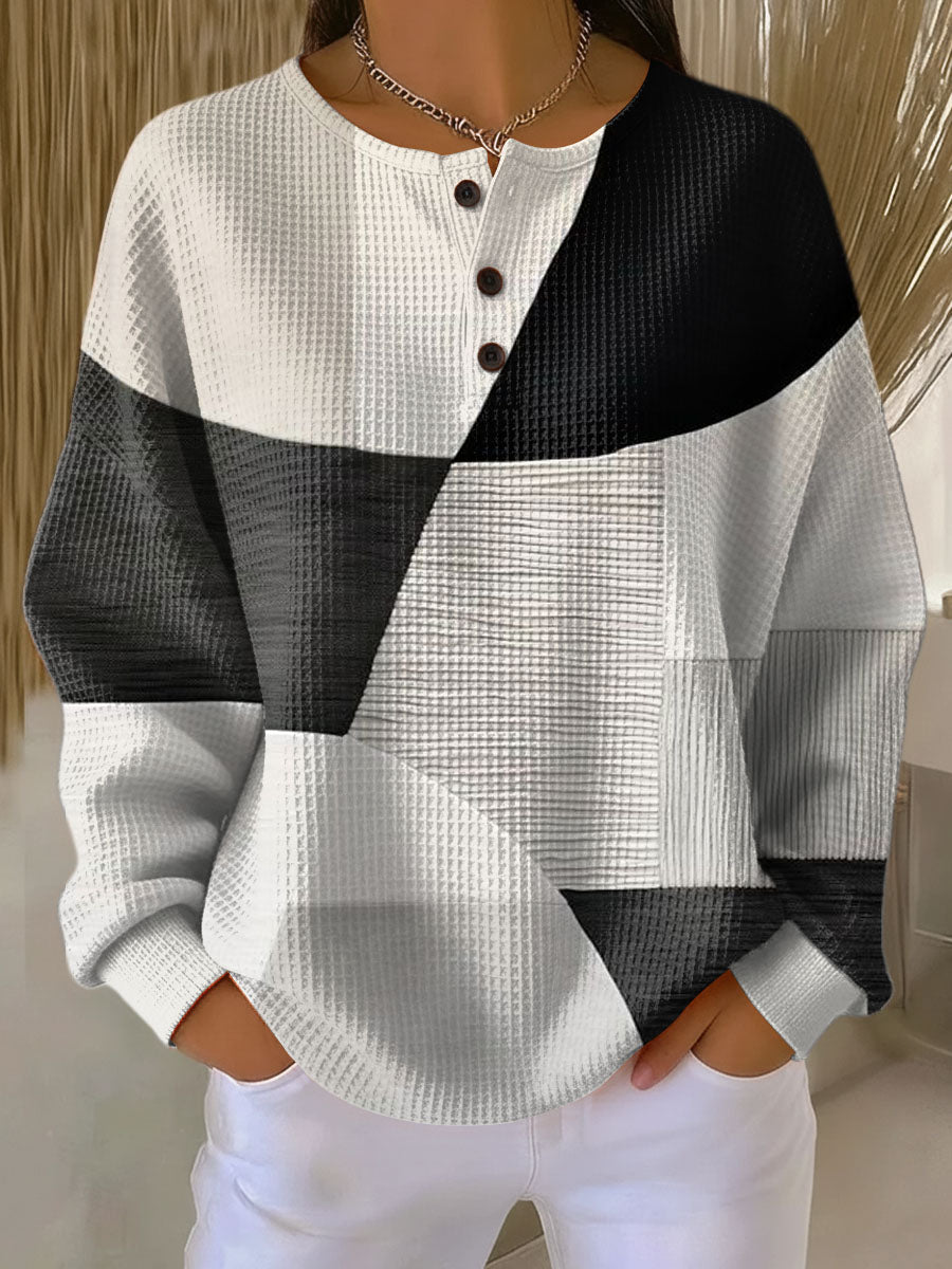 Women's Double Waffle-Knit Jumper