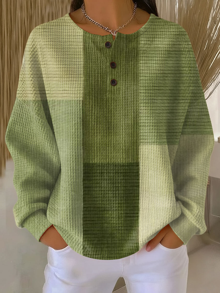 Women's Double Waffle-Knit Jumper