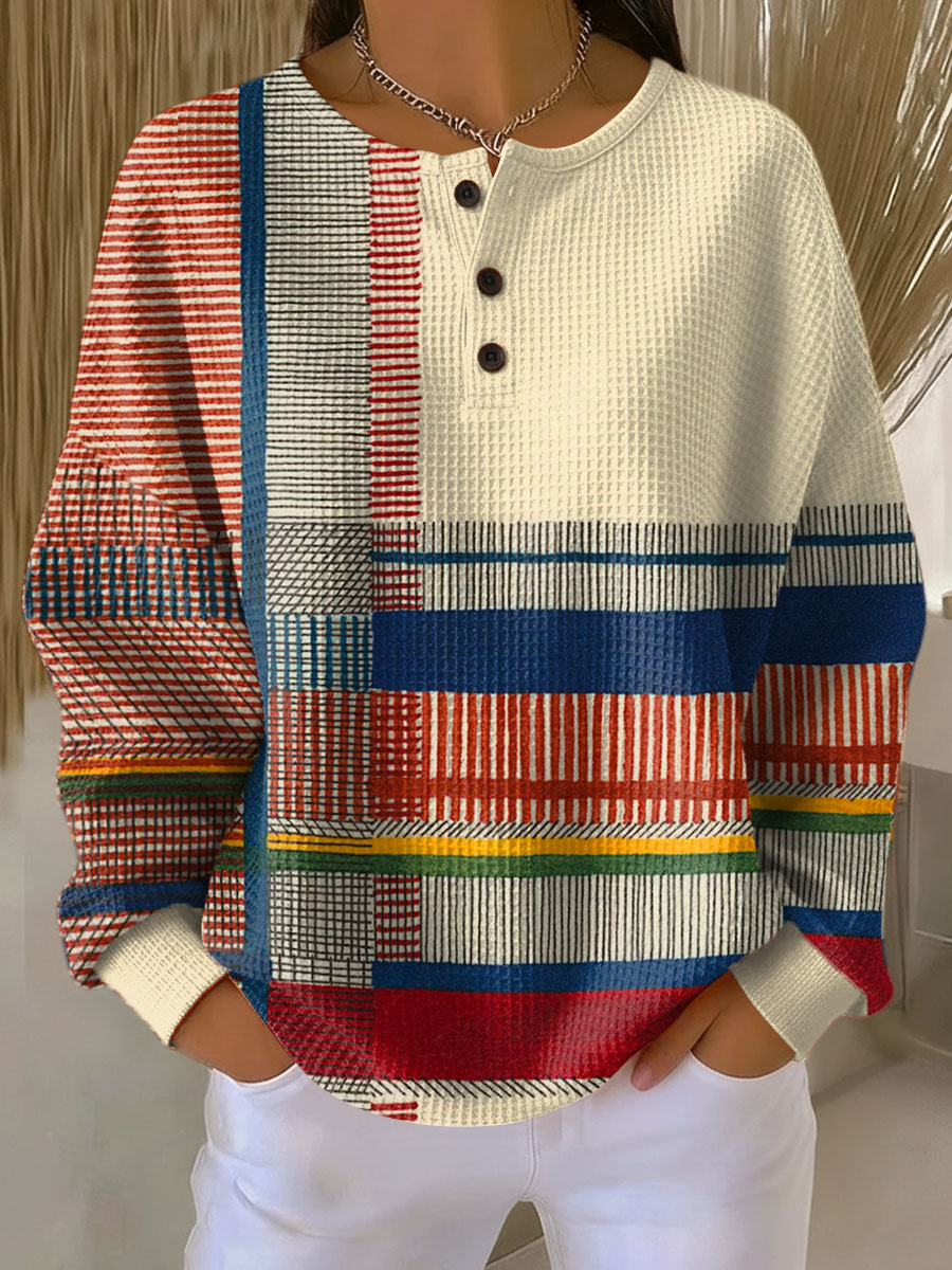 Women's Double Waffle-Knit Jumper