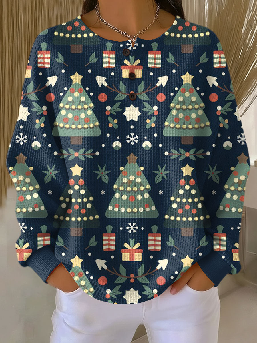 Women's Double Waffle-Knit Jumper