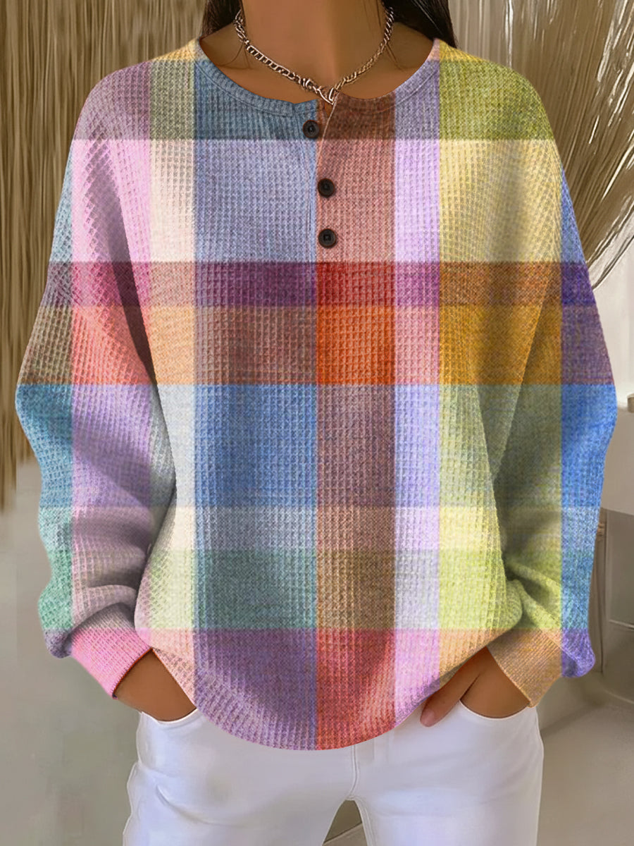 Women's Double Waffle-Knit Jumper
