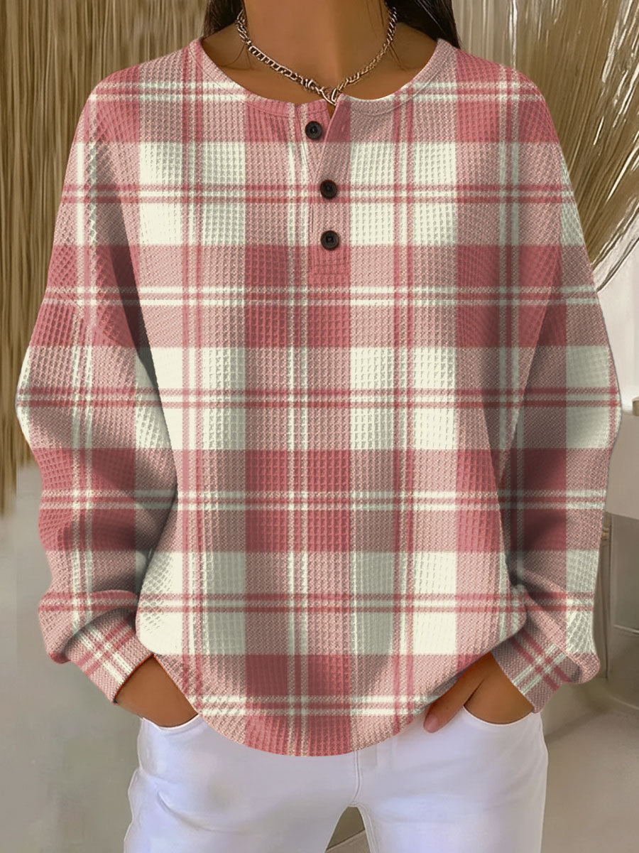 Women's Double Waffle-Knit Jumper