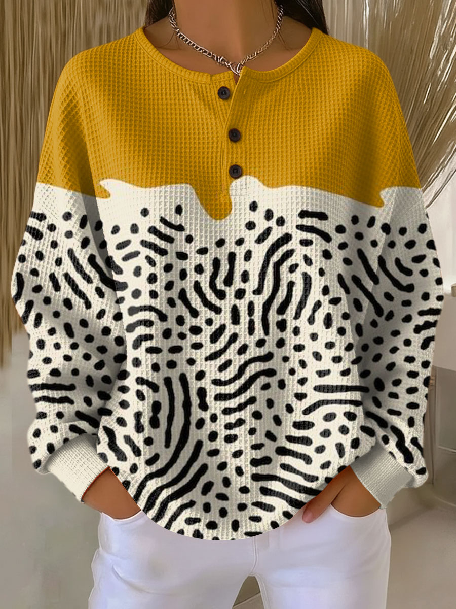 Women's Double Waffle-Knit Jumper