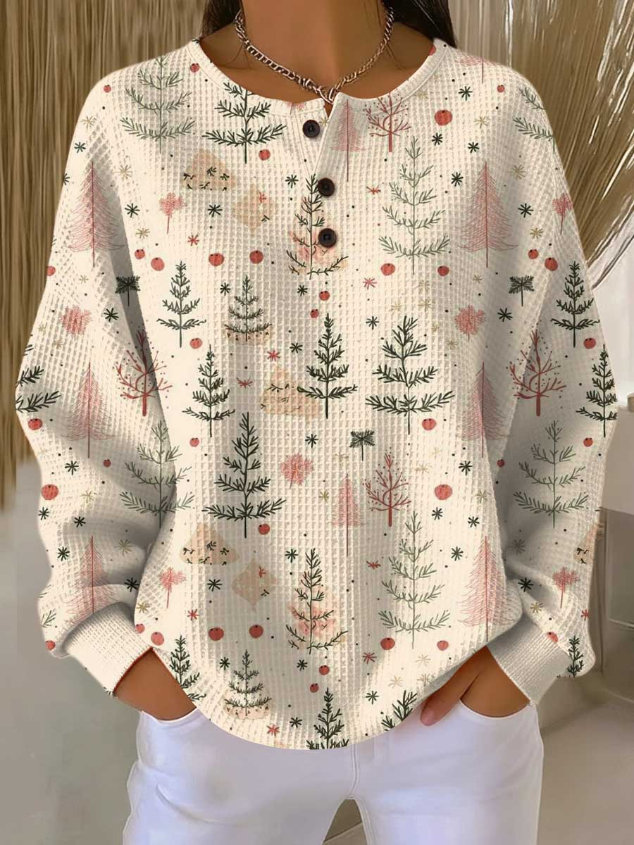 Women's Double Waffle-Knit Jumper