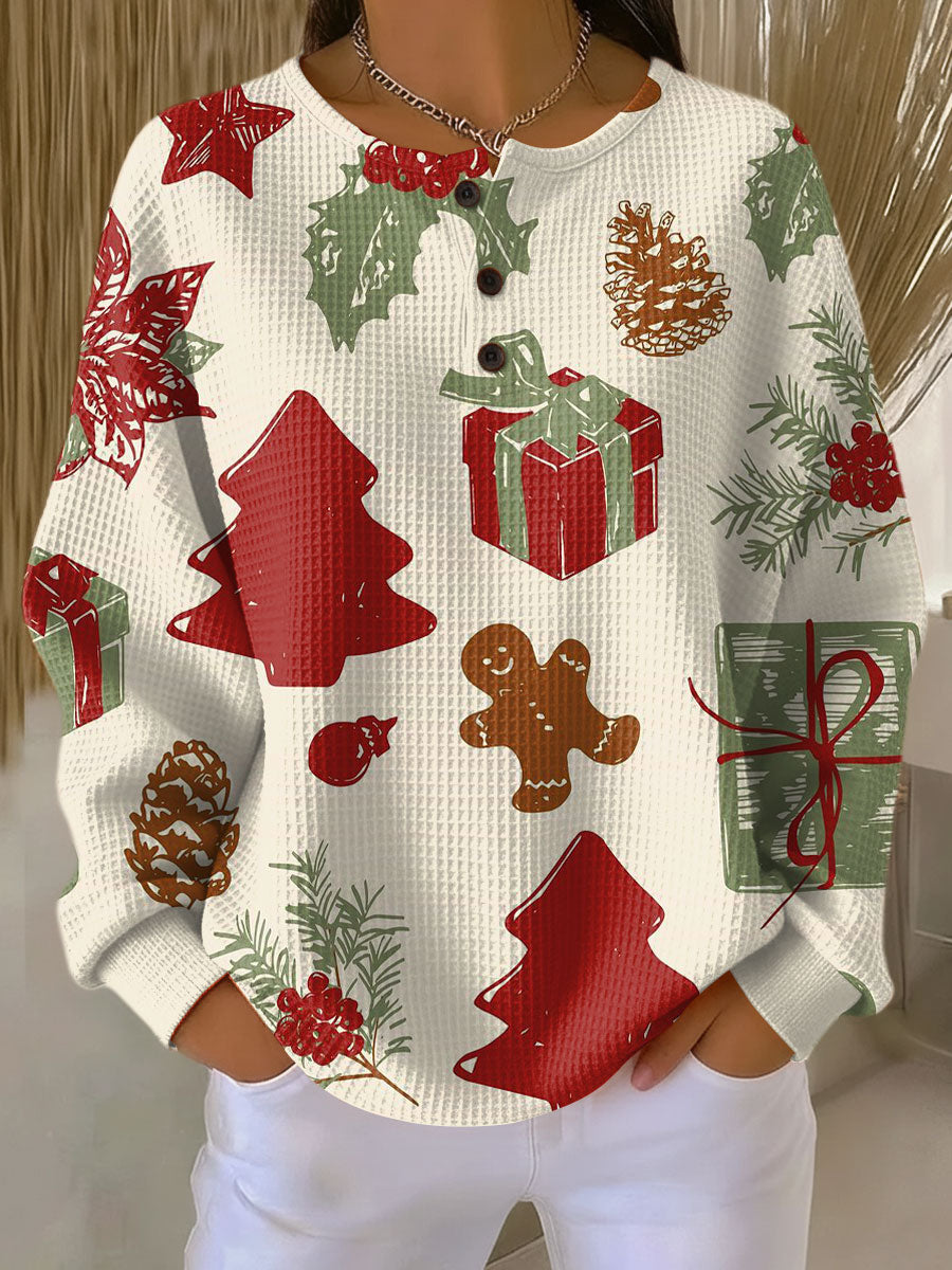 Women's Double Waffle-Knit Jumper