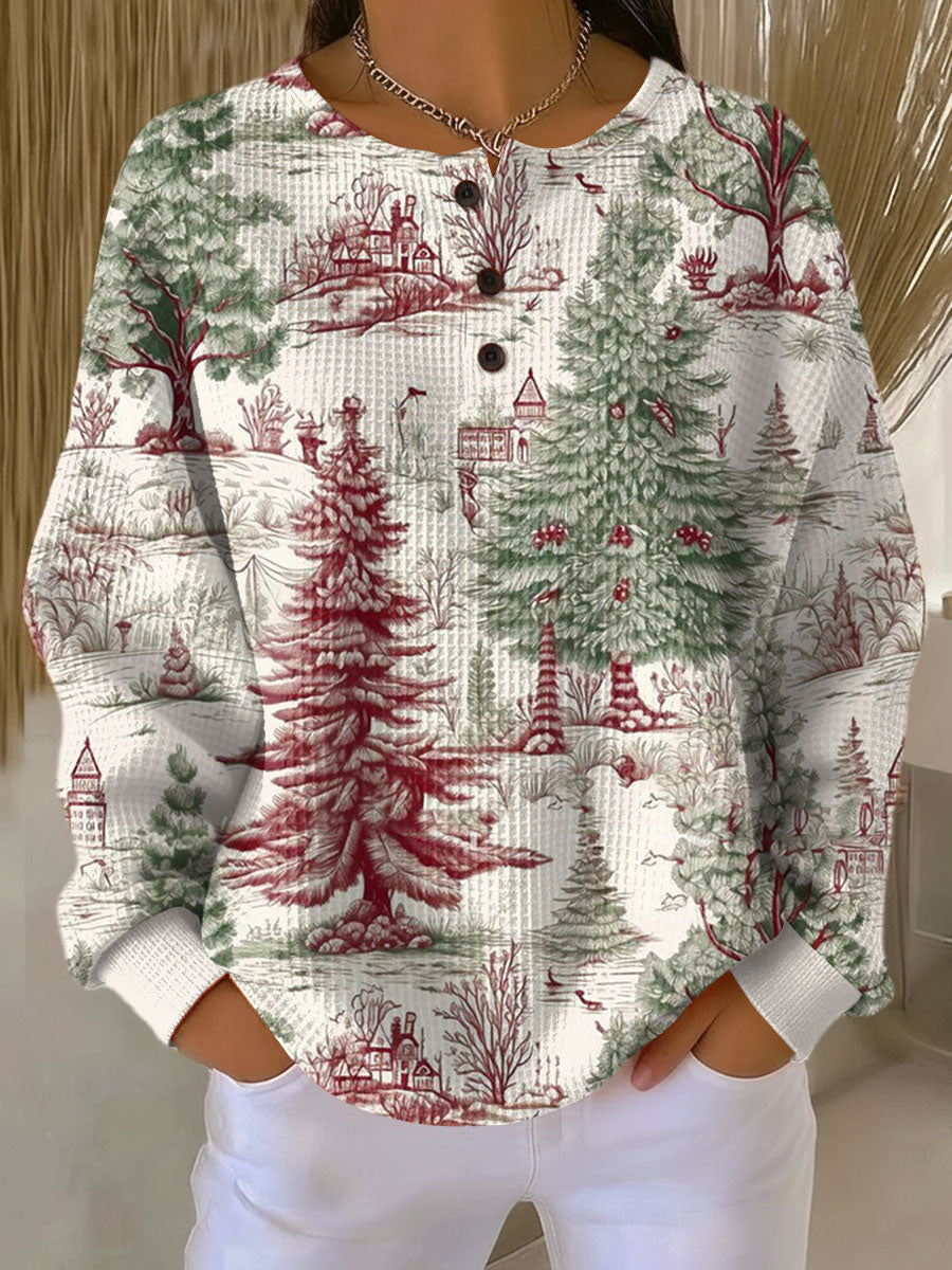 Women's Double Waffle-Knit Jumper
