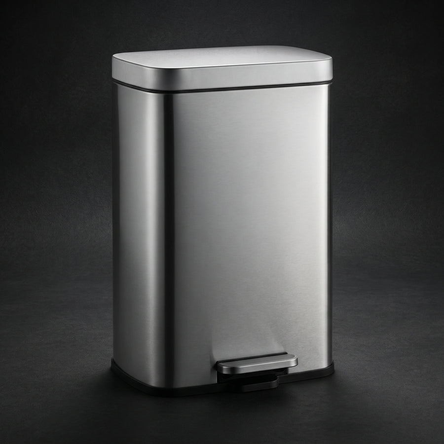Stainless Steel Soft-Close Pedal Trash Can – 30L