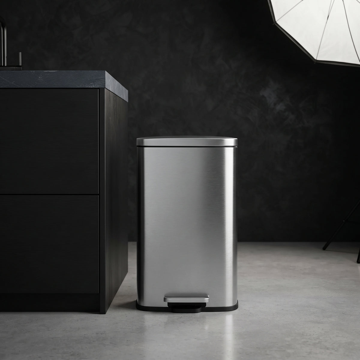 Stainless Steel Soft-Close Pedal Trash Can – 30L