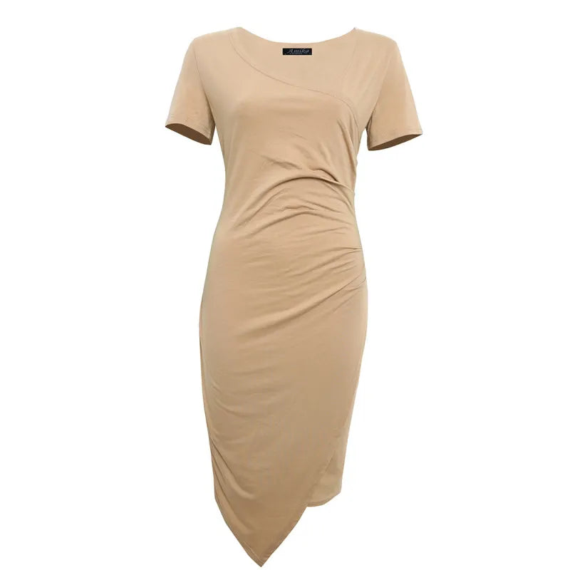 Katie | Womens Classic Short Sleeve Bodycon Dress 25