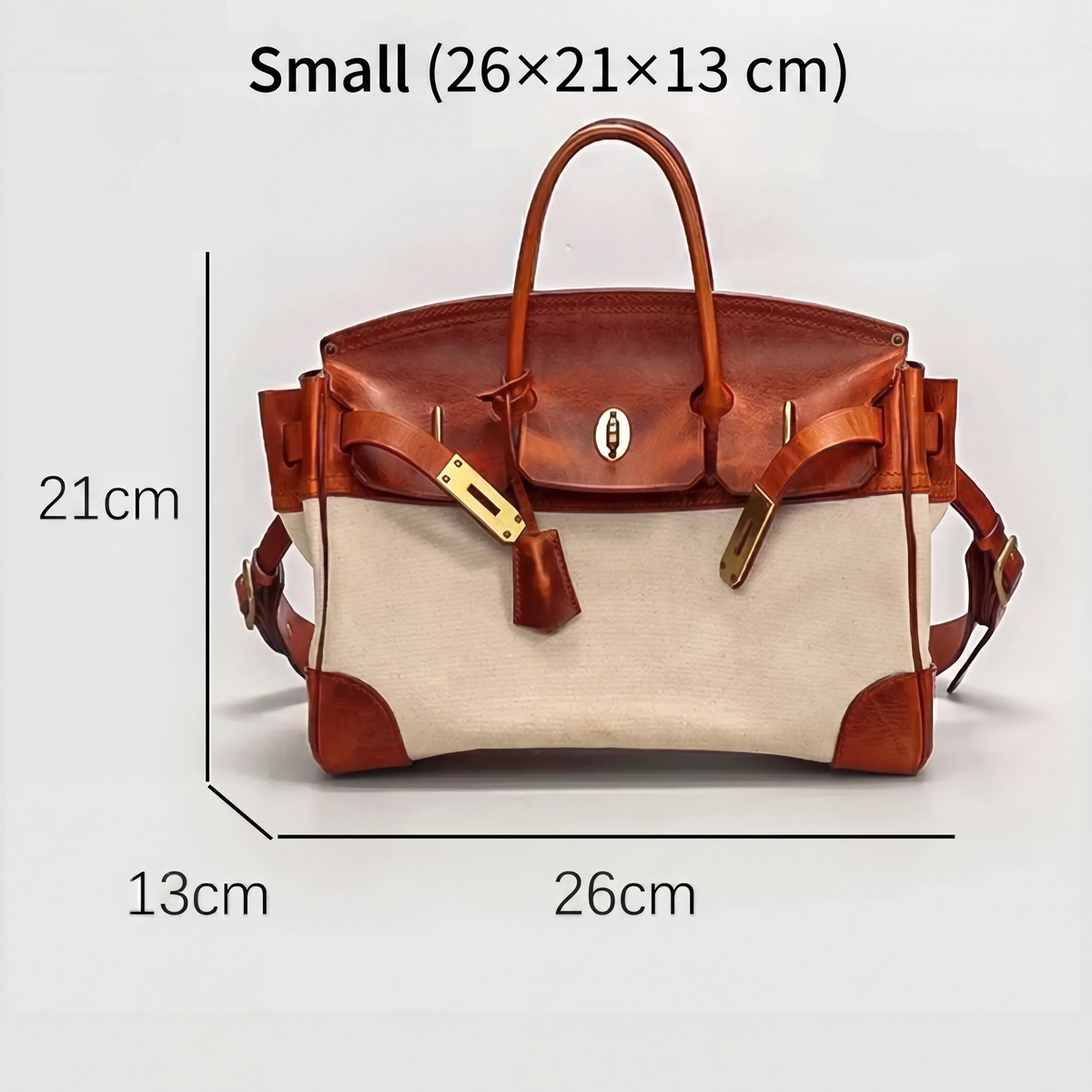 Women's Canvas and Leather Weekender Bag with Top Handles