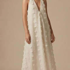 Womens Floral Appliqué Halter Maxi Dress | Elegant Backless Summer Evening Gown 1