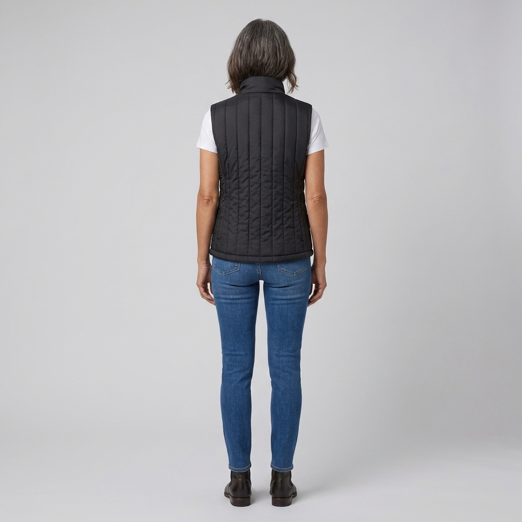 Women's USB Heated Vest, Sleeveless, High Neck and Adjustable Temperature