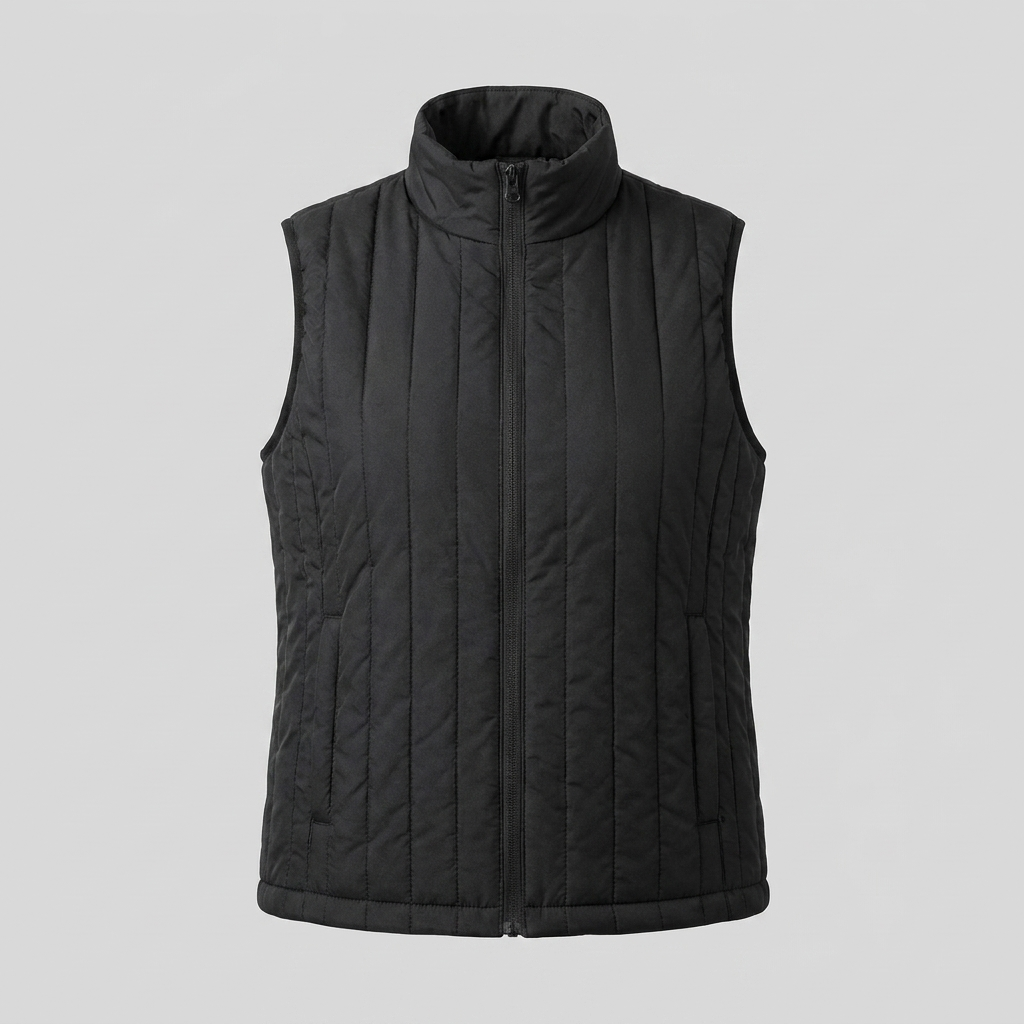 Women's USB Heated Vest, Sleeveless, High Neck and Adjustable Temperature