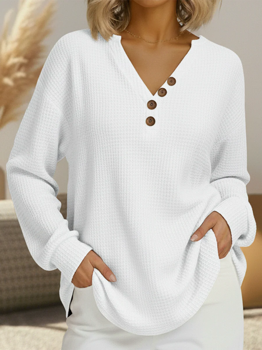 Women's Double Waffle-Knit Jumper