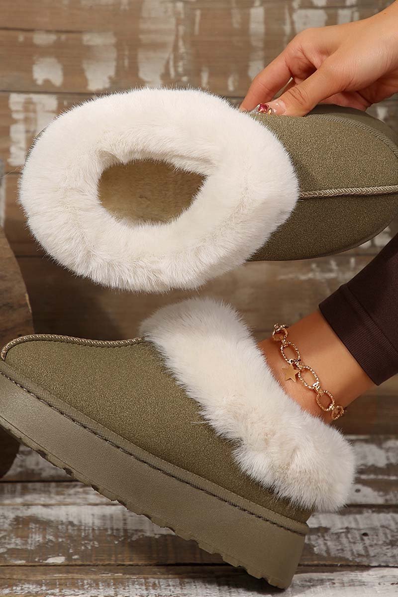 Women's Faux Fur Lined Platform Snow Boots
