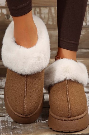 Women's Faux Fur Lined Platform Snow Boots