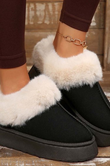 Women's Faux Fur Lined Platform Snow Boots