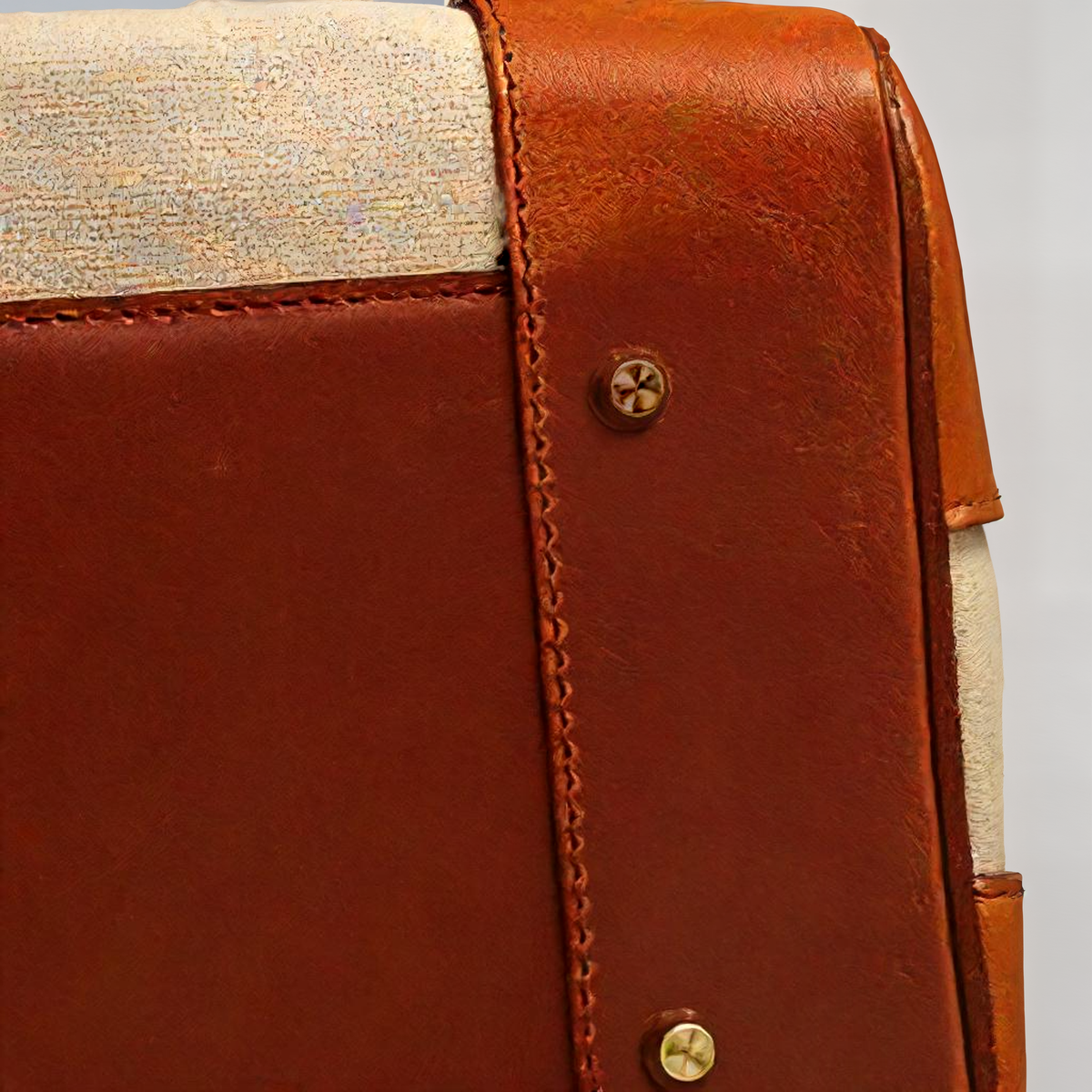 Women's Canvas and Leather Weekender Bag with Top Handles