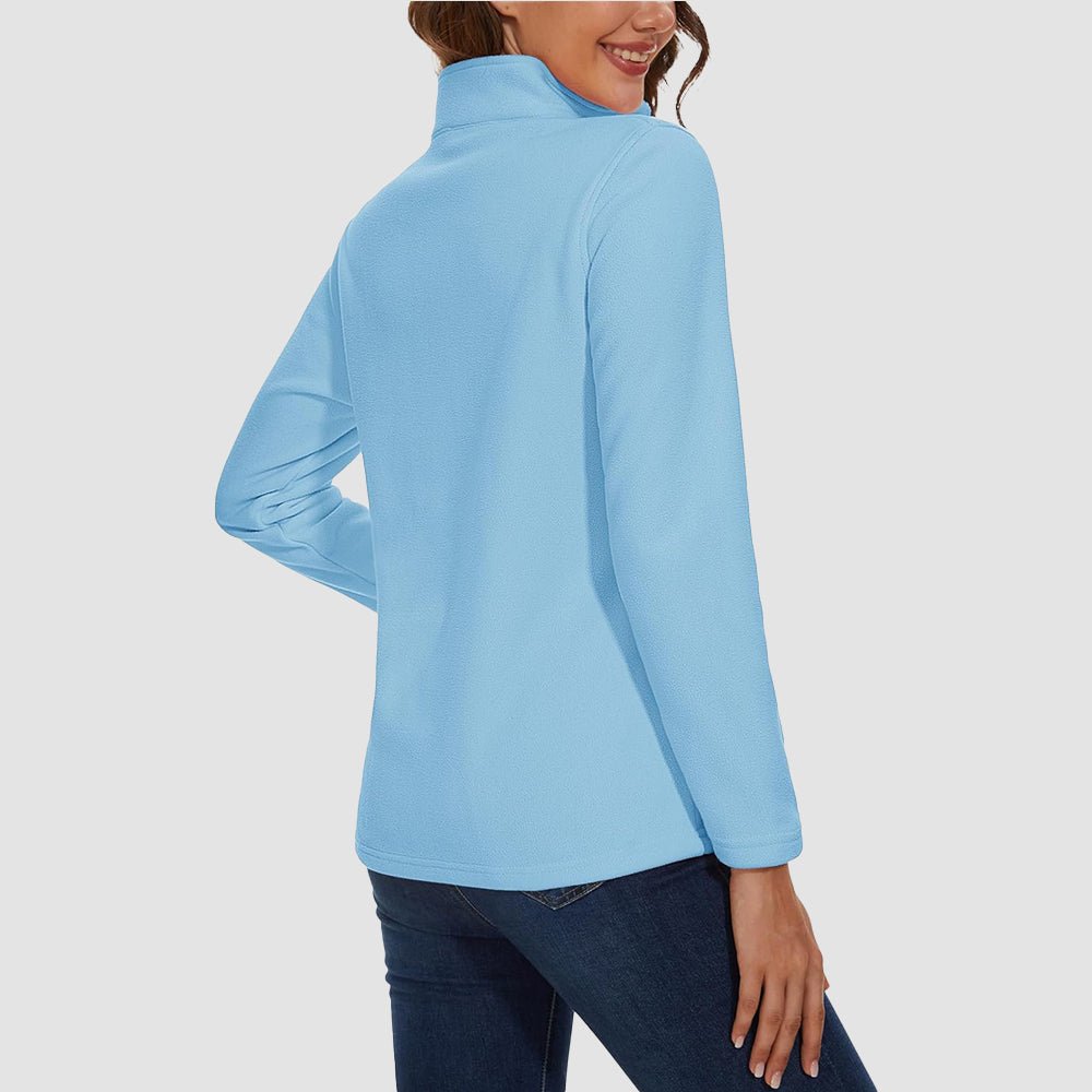 Women's High Collar Half Zip Fleece