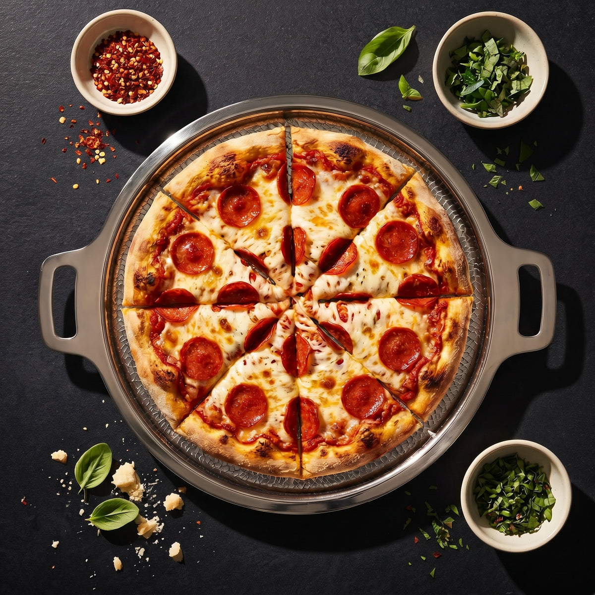 Pure Titanium Hammered Pizza Steel