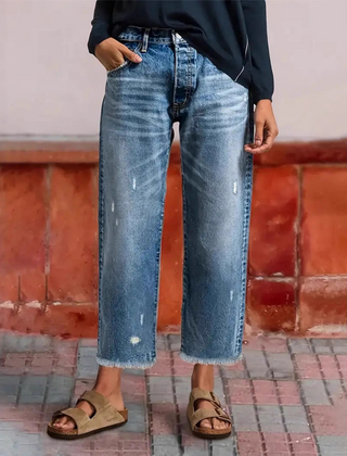 Classic Blue straight leg jeans