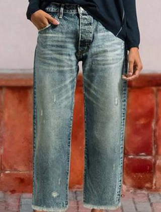 Medium Blue straight leg jeans