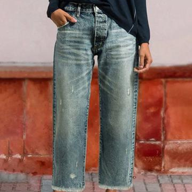 Medium Blue straight leg jeans