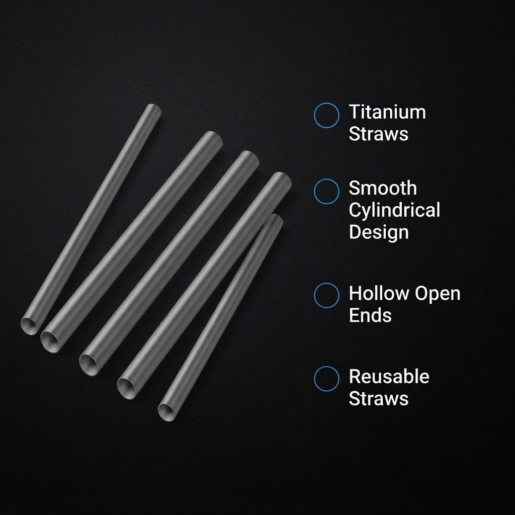 Pure Titanium Reusable Drinking Straws