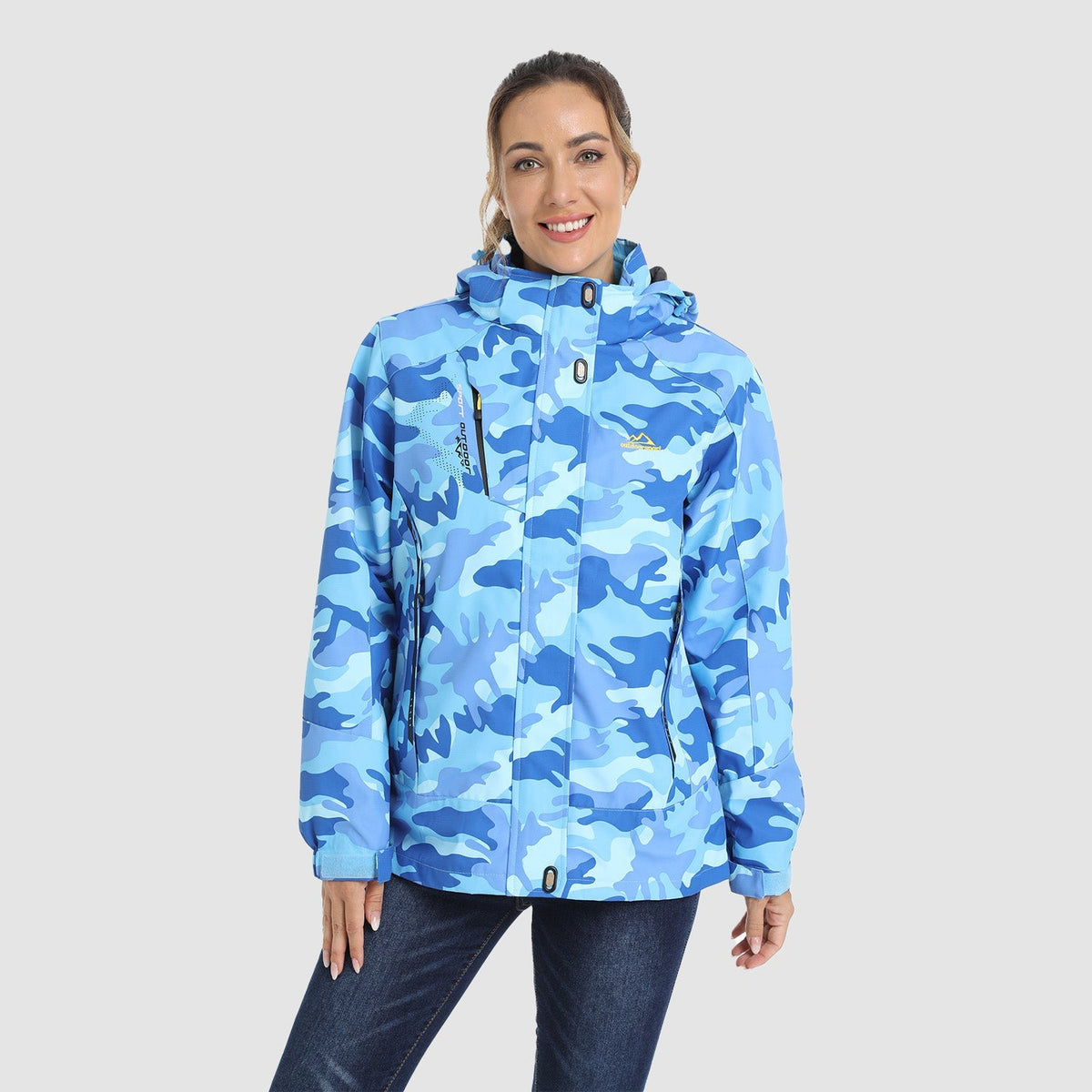 Women's 3-in-1 Waterproof Ski Jacket with Fleece Lining