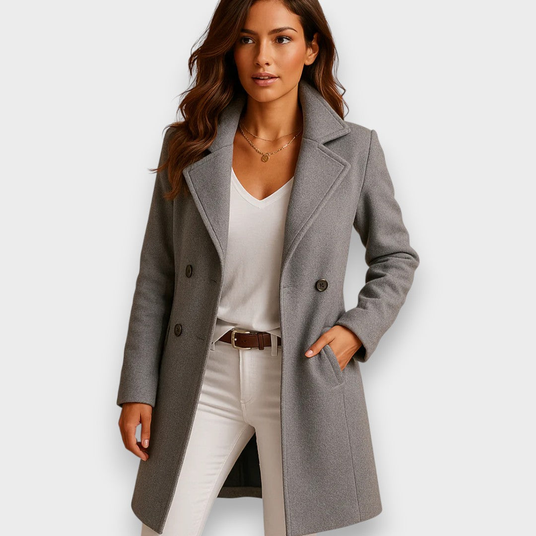 Women's Long Wool Coat – Elegant and Warm