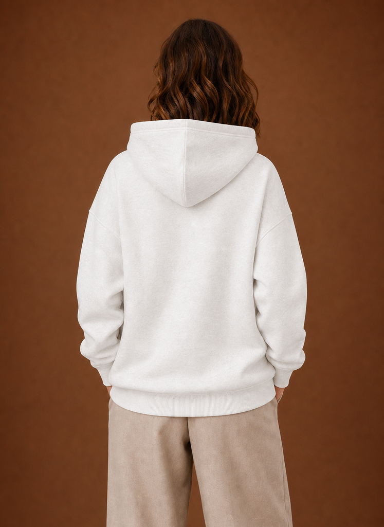 Women's Oversized Pullover Hoodie with New York Graphic Print