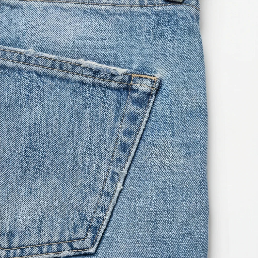 Women's High Waisted Cropped Barrel Jeans with Front Slit