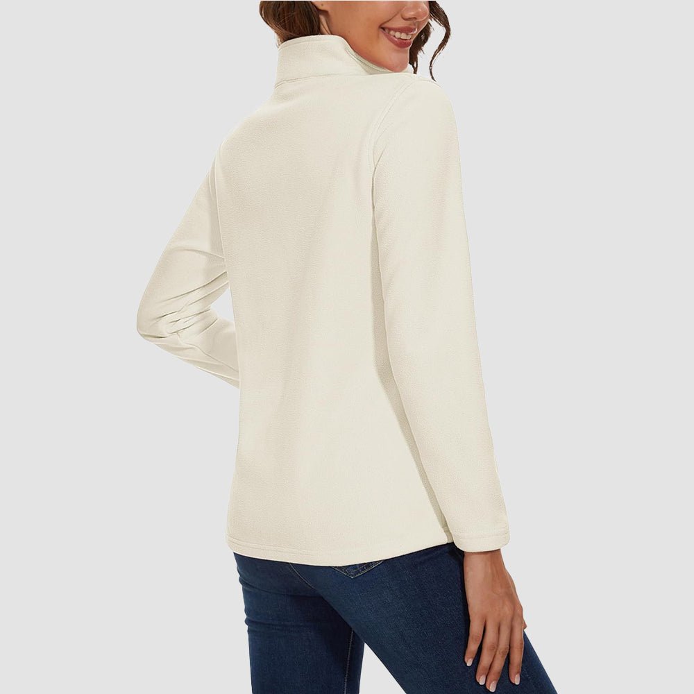 Women's High Collar Half Zip Fleece