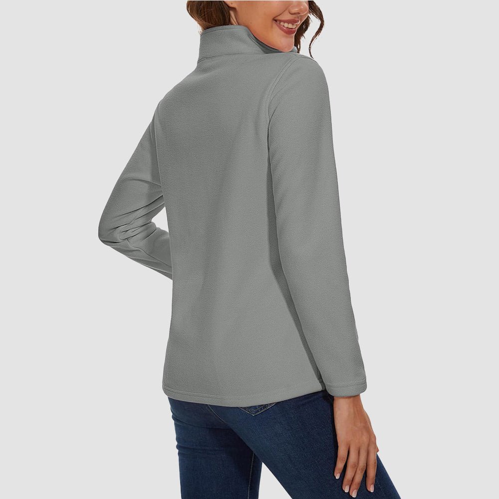 Women's High Collar Half Zip Fleece