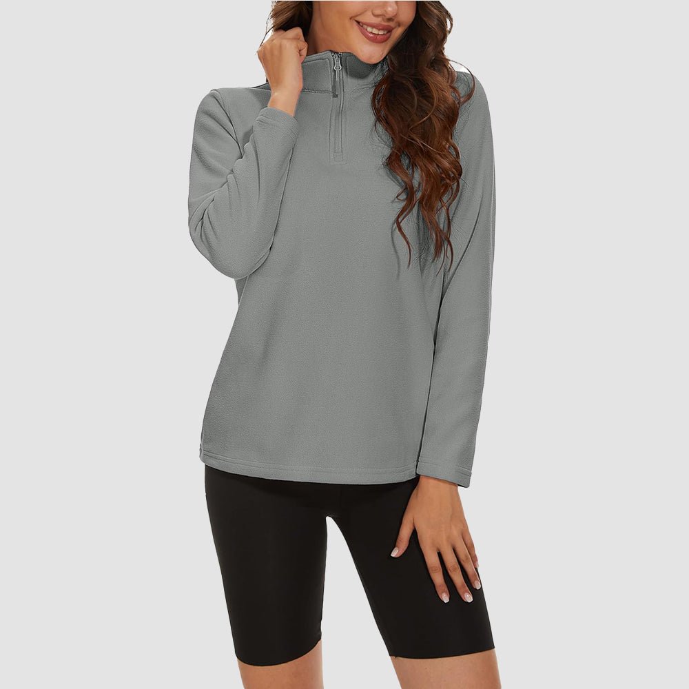 Women's High Collar Half Zip Fleece