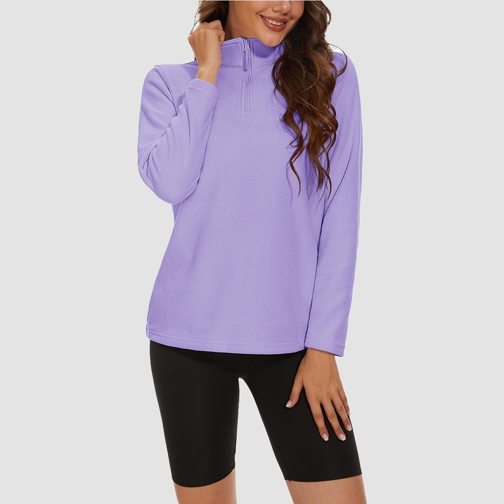 Women's High Collar Half Zip Fleece