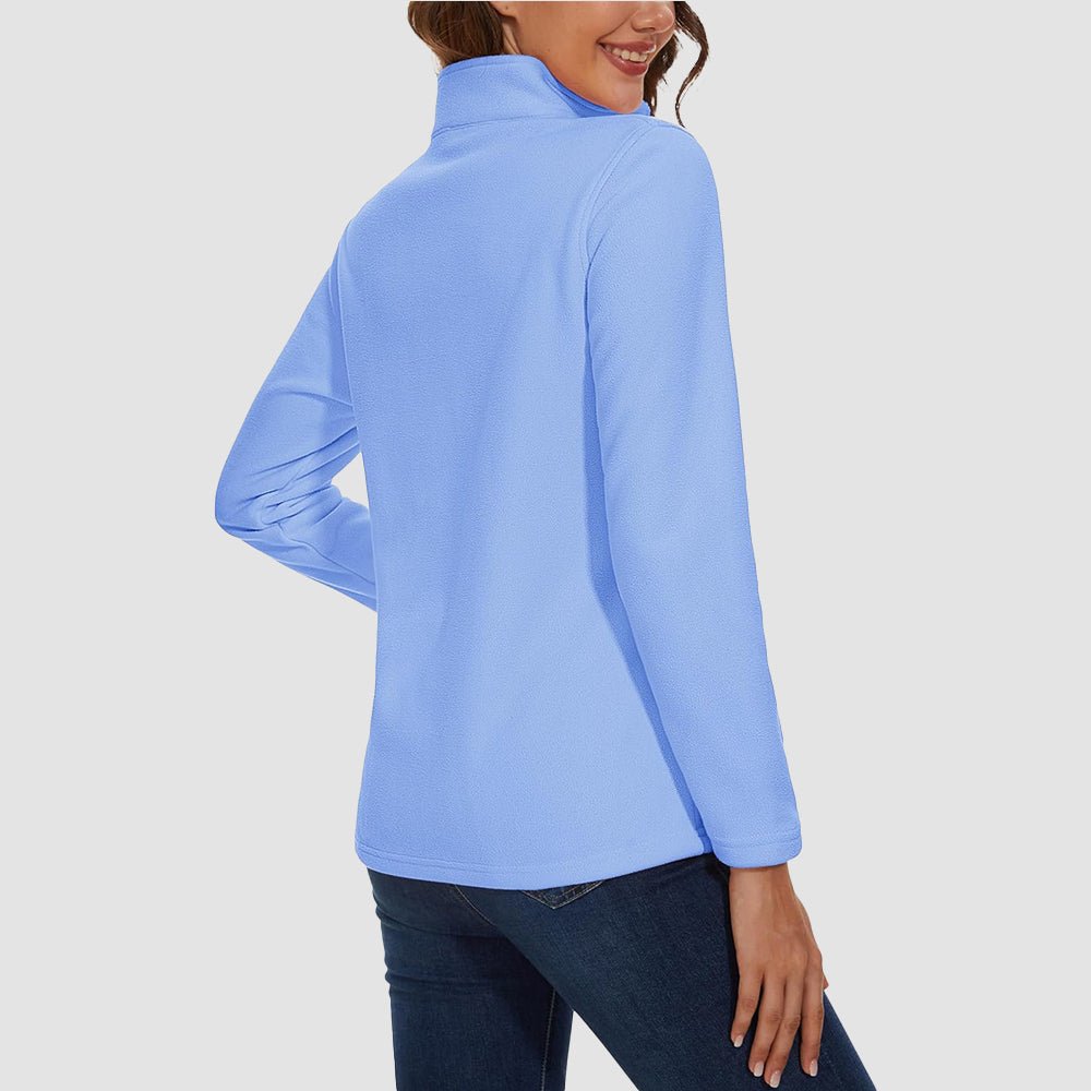 Women's High Collar Half Zip Fleece