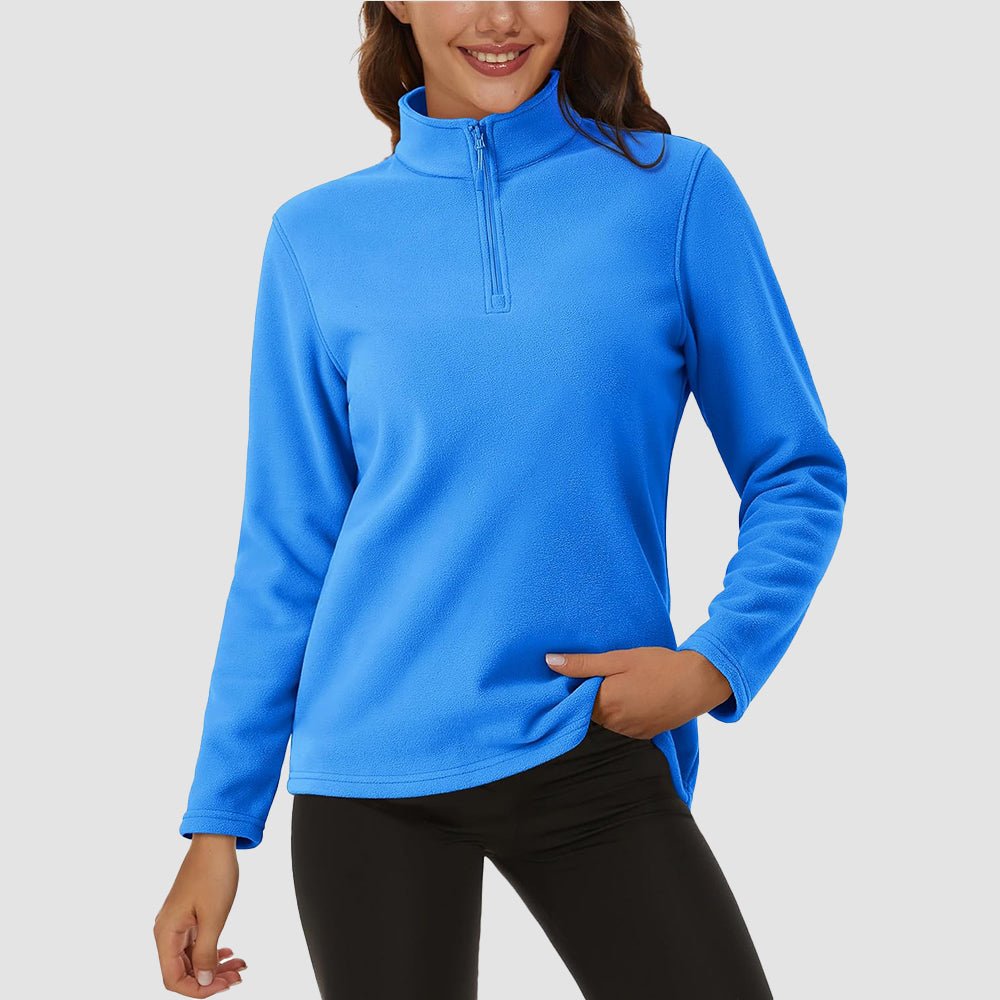 Women's High Collar Half Zip Fleece