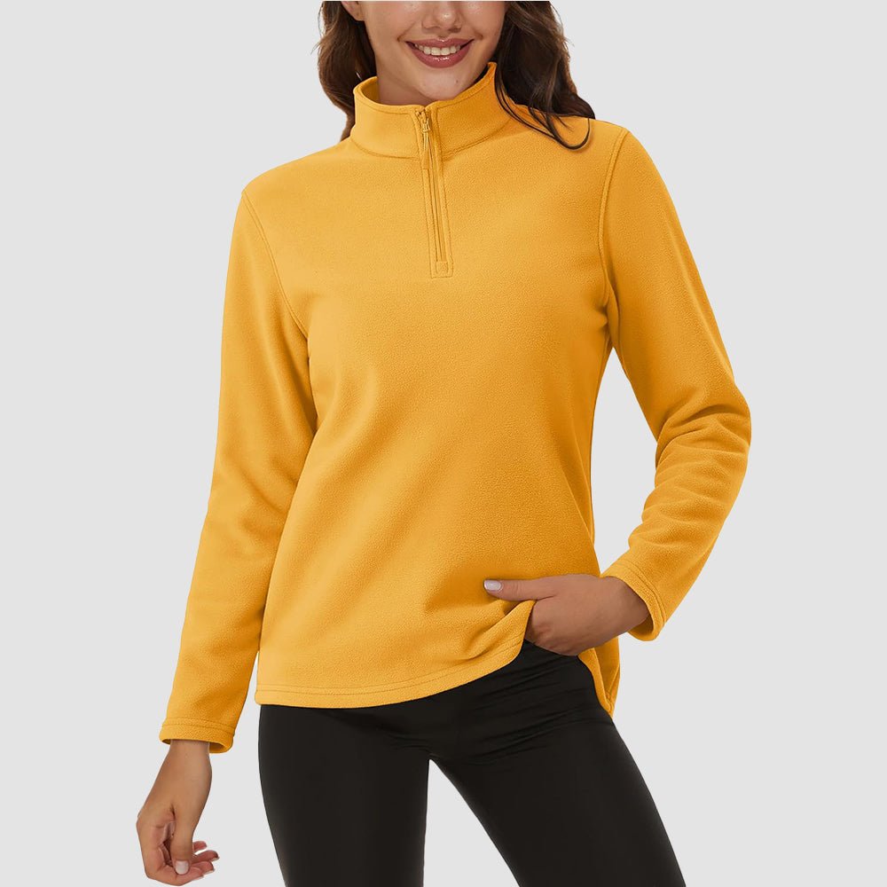 Women's High Collar Half Zip Fleece