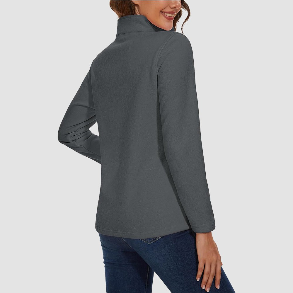 Women's High Collar Half Zip Fleece