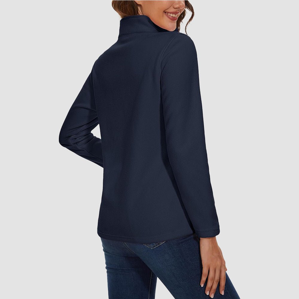 Women's High Collar Half Zip Fleece