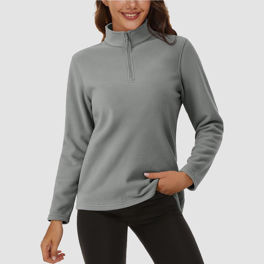 Women's High Collar Half Zip Fleece