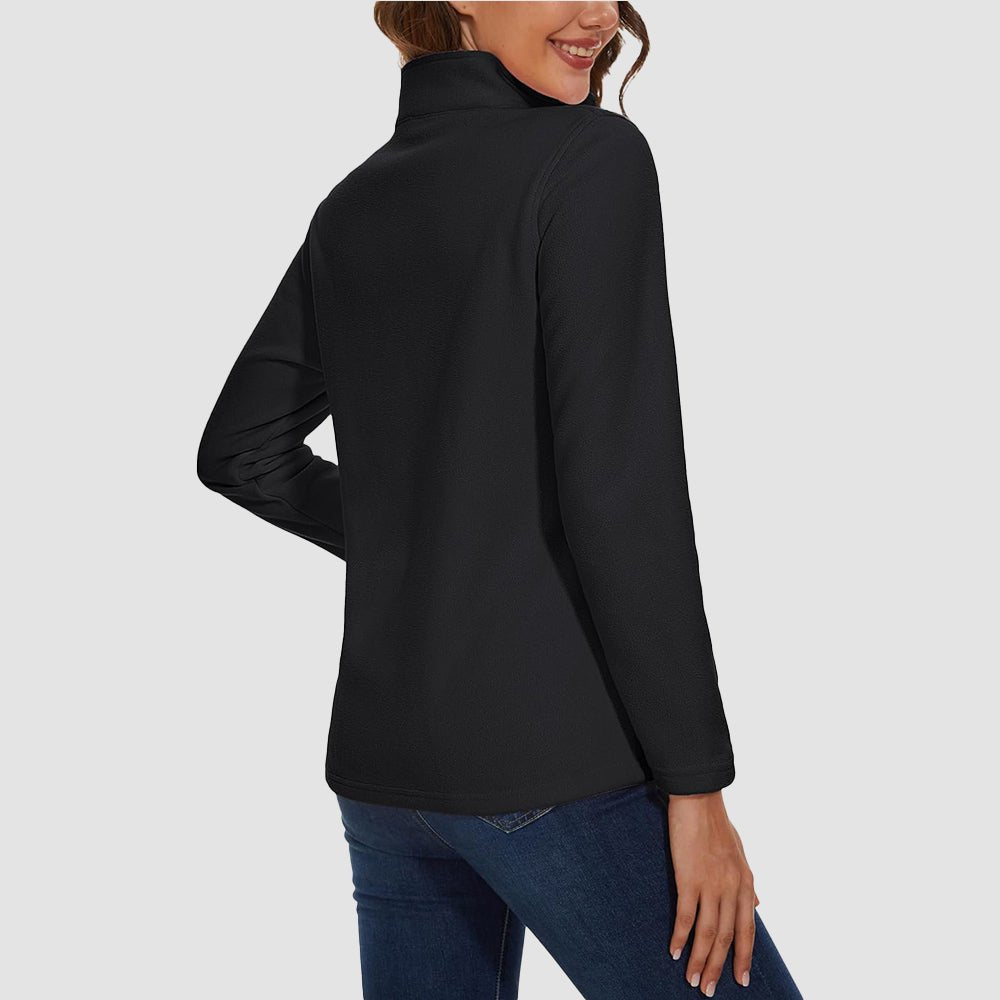 Women's High Collar Half Zip Fleece