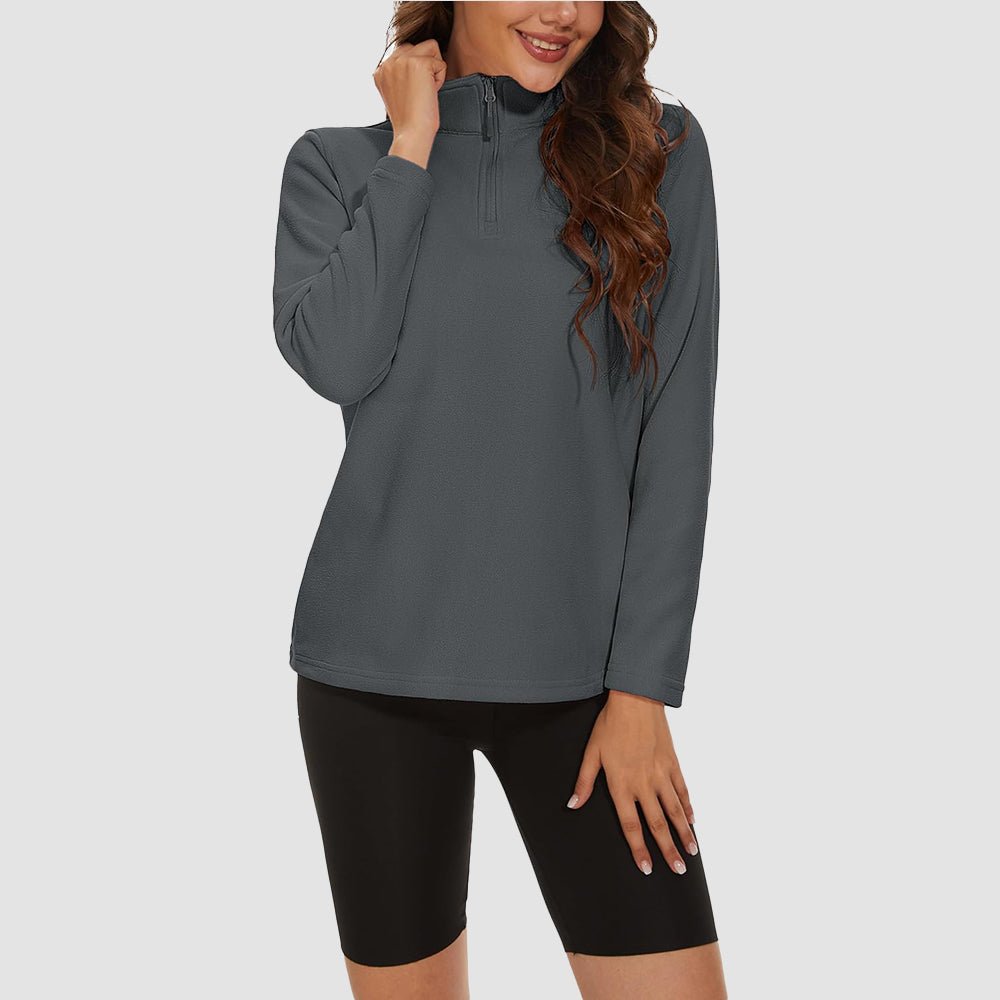 Women's High Collar Half Zip Fleece