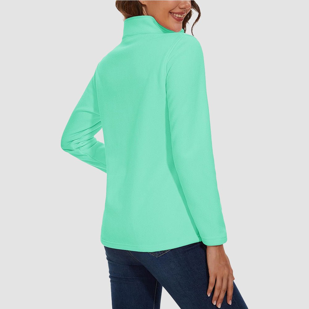 Women's High Collar Half Zip Fleece