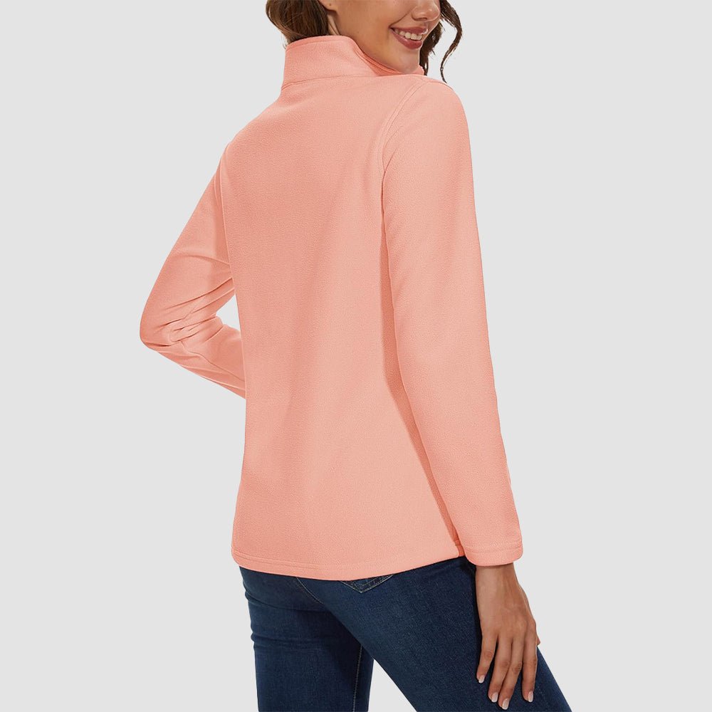 Women's High Collar Half Zip Fleece