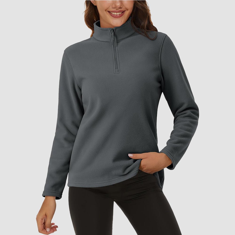 Women's High Collar Half Zip Fleece