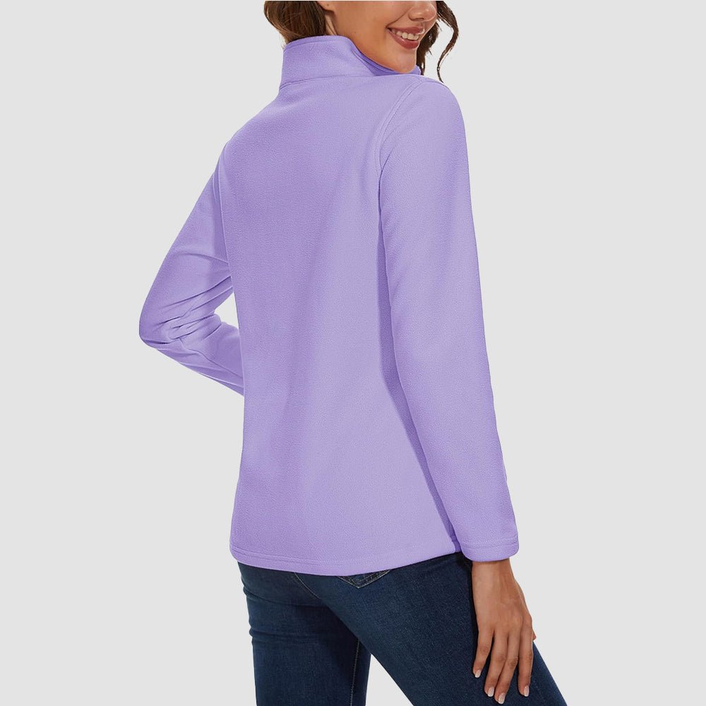 Women's High Collar Half Zip Fleece